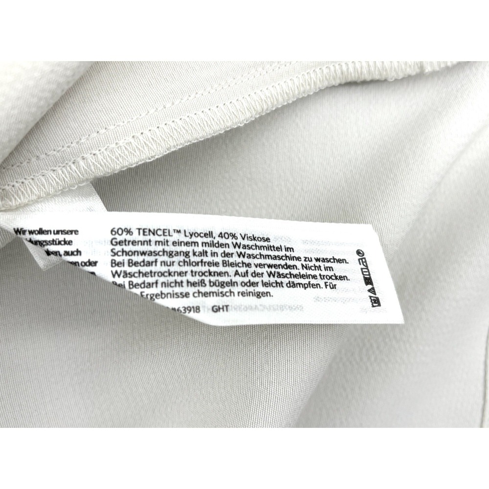 Eileen Fisher Textured Crepe Notch Collar Jacket‎ Size Medium Ivory Lyocell Boxy - Picture 10 of 10